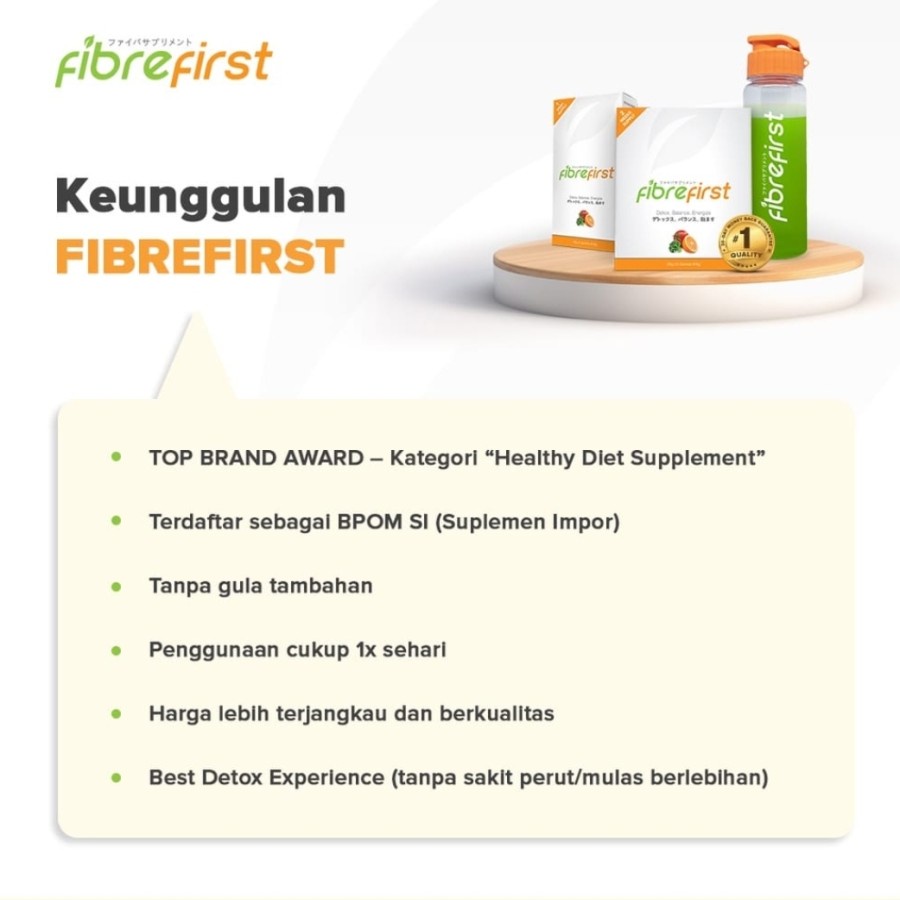 Fibre First Detox Slimming Fibrefirst isi 15 sachet Fiber first