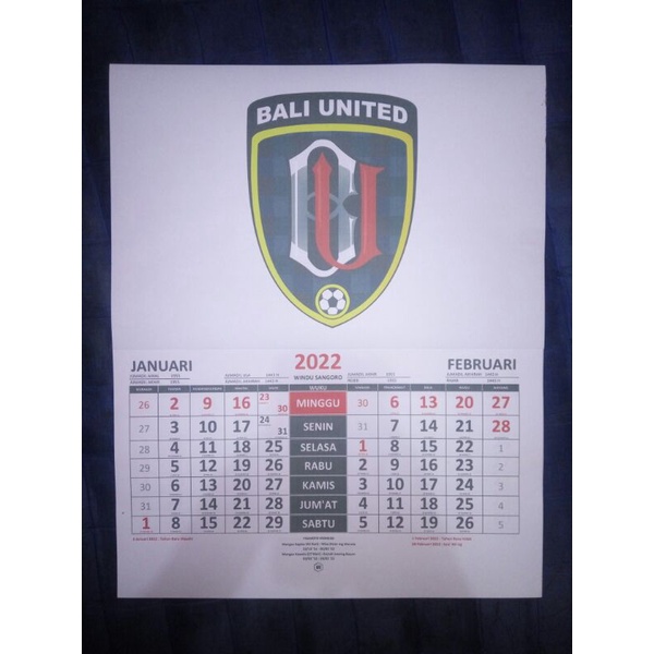 

Kalender Jawa Tahun 2022 Bali United