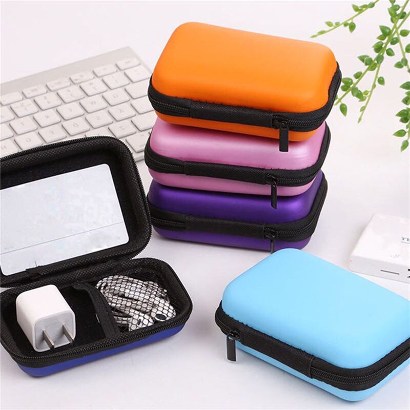 [ BISA COD ] Tas Charger Pouch Headset Penyimpanan Charger Headset Tempat Charger polos