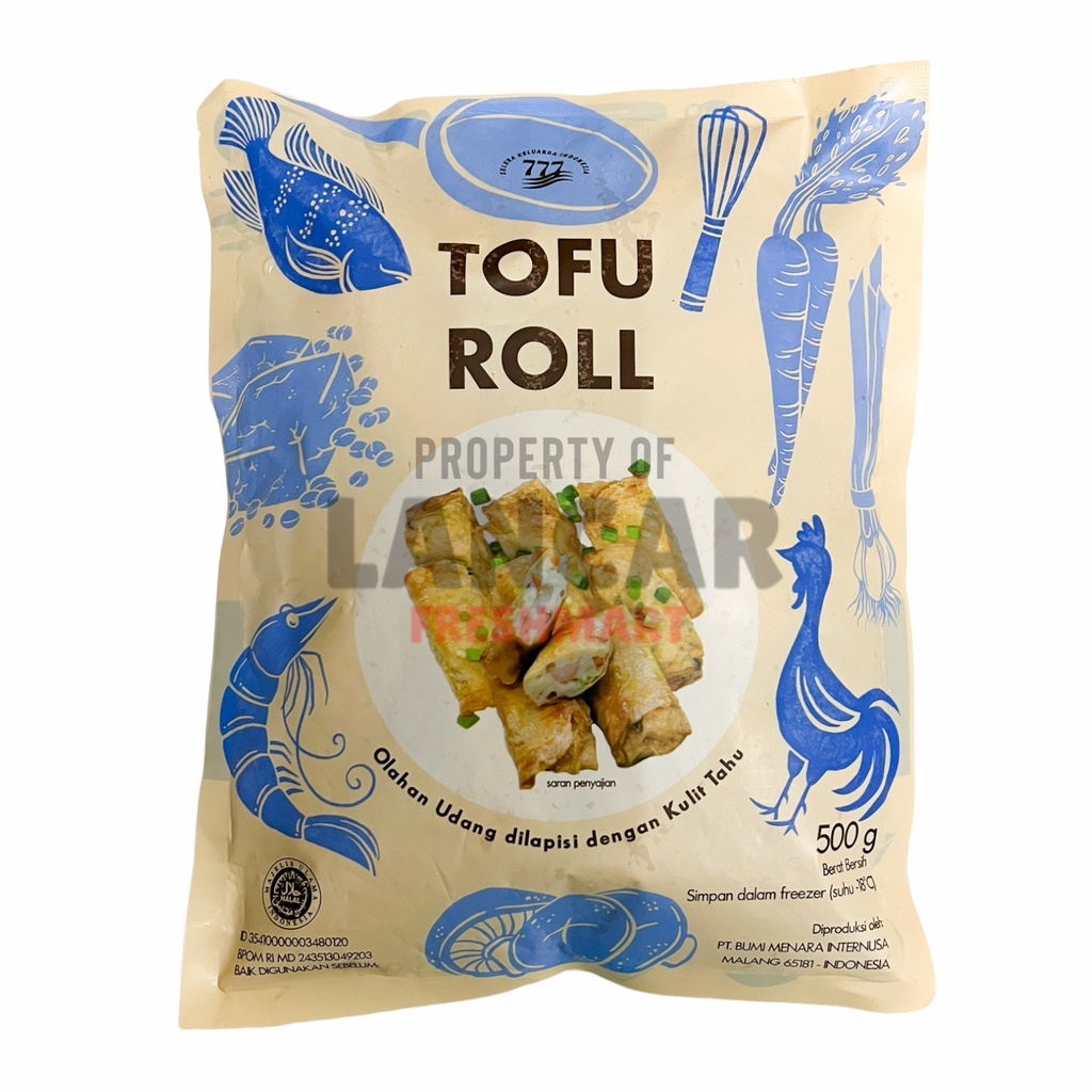 777 TOFU ROLL 500GR / 777 TOFU ROLL UDANG 500GR