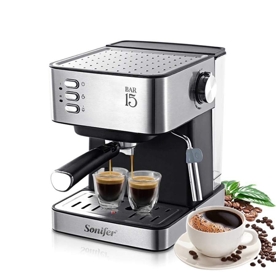 Sonifer SF-3528 Mesin Kopi Espresso dan Cappuccino Kapasitas 1.6 Liter