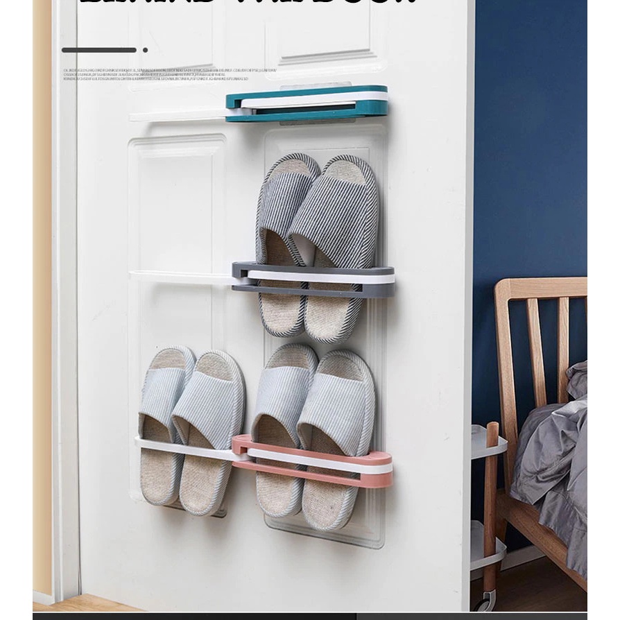 Housewear Rak Sepatu 3 in 1 Slipper Wall Hanging Folding Rack - HW31