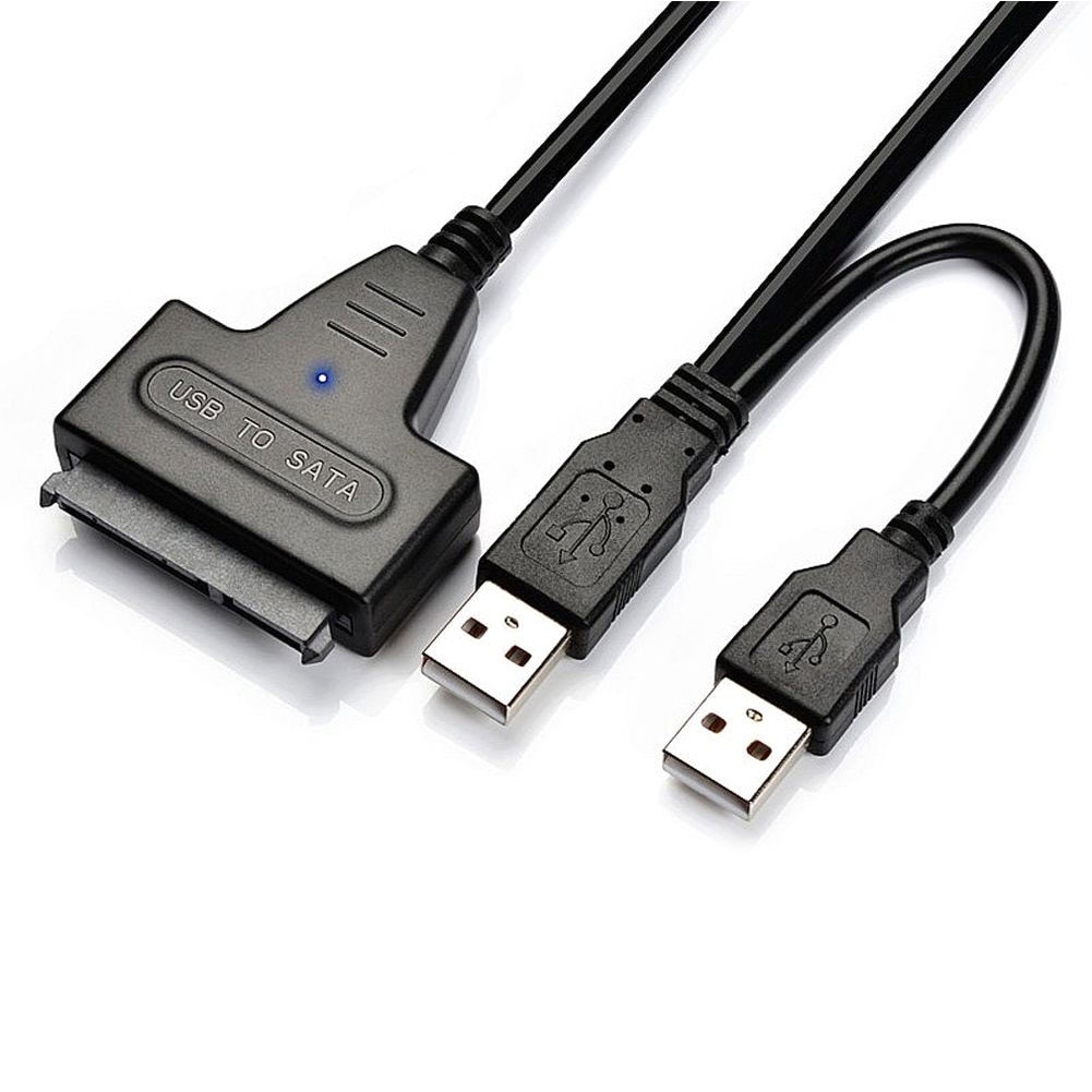 Kabel Adapter Hard Disk Drive 7 + 15 Pin SATA to USB 2.0 Untuk HDD 2.5 Inch Laptop