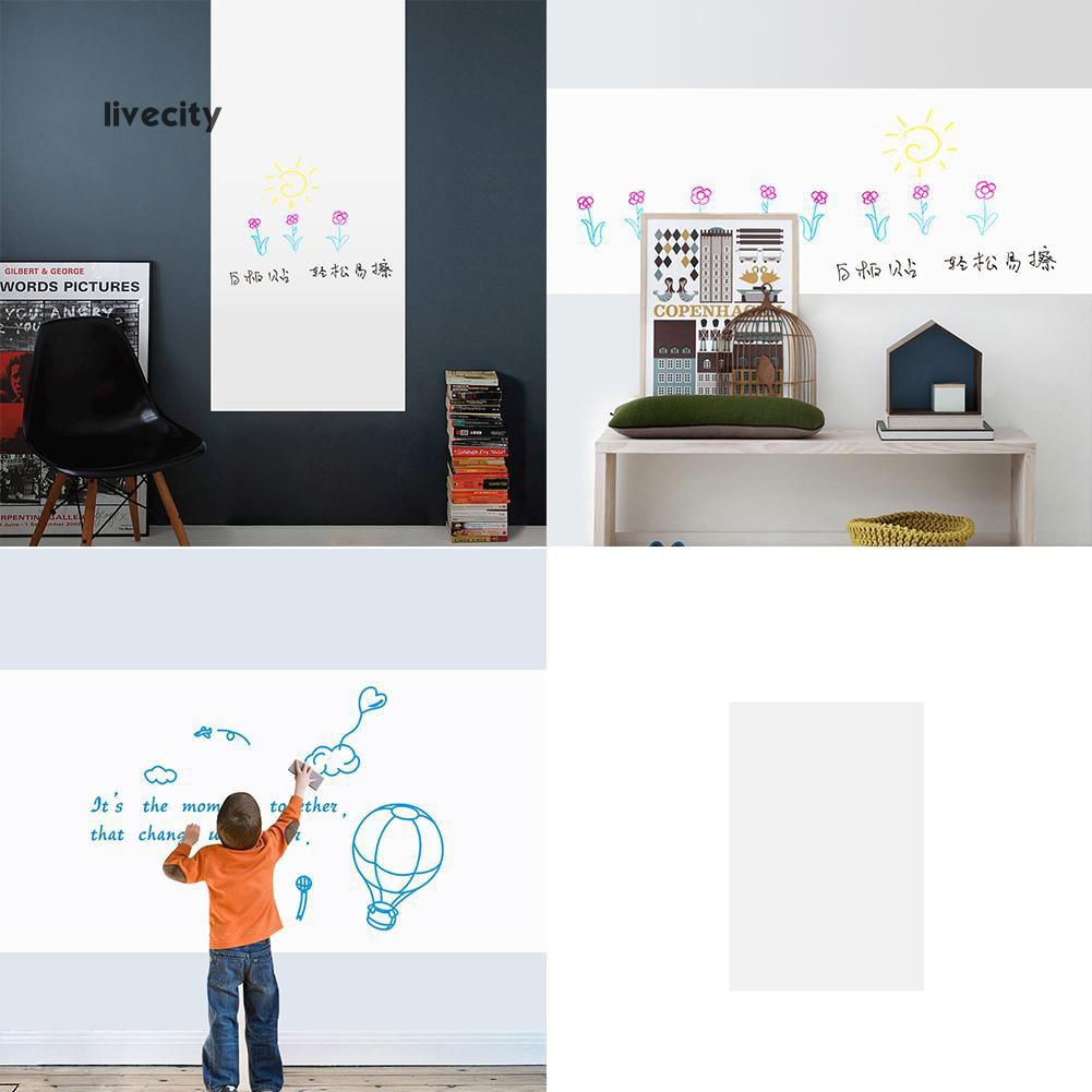 

LiveCity Erasable White Board Wall Sticker Office Home DIY Plan Drawing Writing Decal