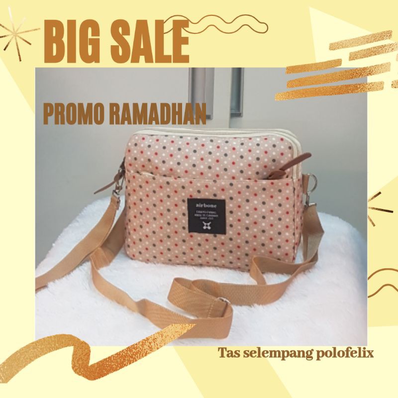 Tas slempang mini motif 3 resleting &amp; Tas Selempang Bahu Tas Totebag Motif Pakai Resleting murah