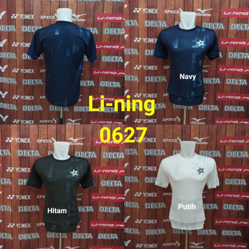 LI-NING 0627 BAJU KAOS JERSEY PAKAIAN OLAHRAGA BADMINTON BULUTANGKIS IMPORT