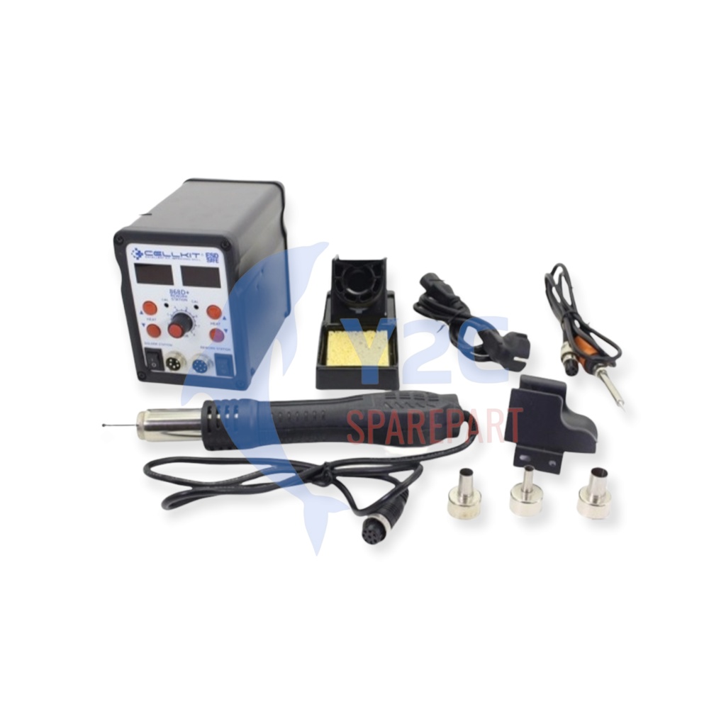 SOLDER UAP CELLKIT 868D+ DIGITAL 2IN1 + SOLDER / BLOWER / ALAT SERVIS SERVICE HP LENGKAP TERLENGKAP TERMURAH