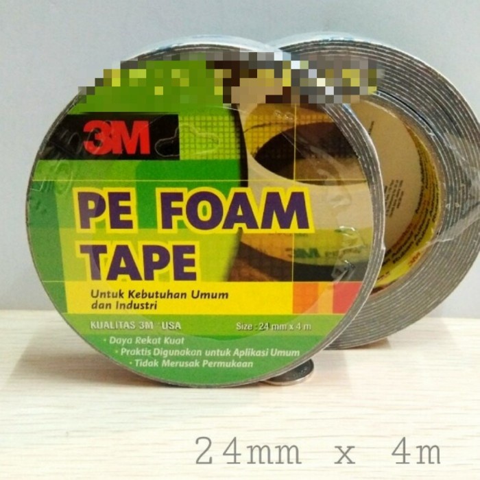 

Hadir Double Tape Dobel Tip 3M 1600T Pe Foam Busa 24Mm X 4M Tebal 1Mm Sale!!!