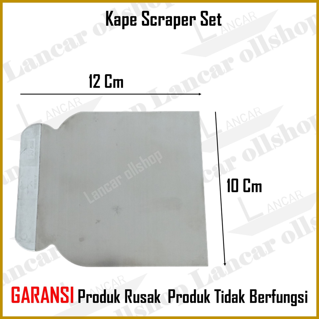 Kape Scraper Kapi Skrap Cat Set Alat Dempul Stainless Steel Lentur 4 Pcs