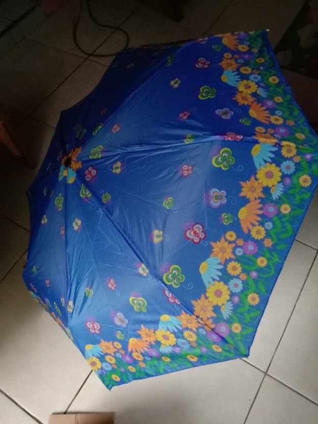 Payung Lipat 3 Kembang Murah Motif Bunga Lucu Cakep Merk Nagoya Fujisan