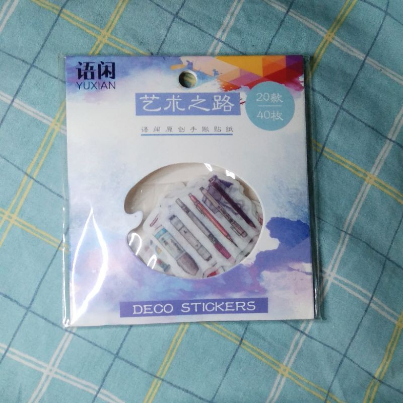

Sticker stiker kertas washi alat lukis cat air paint