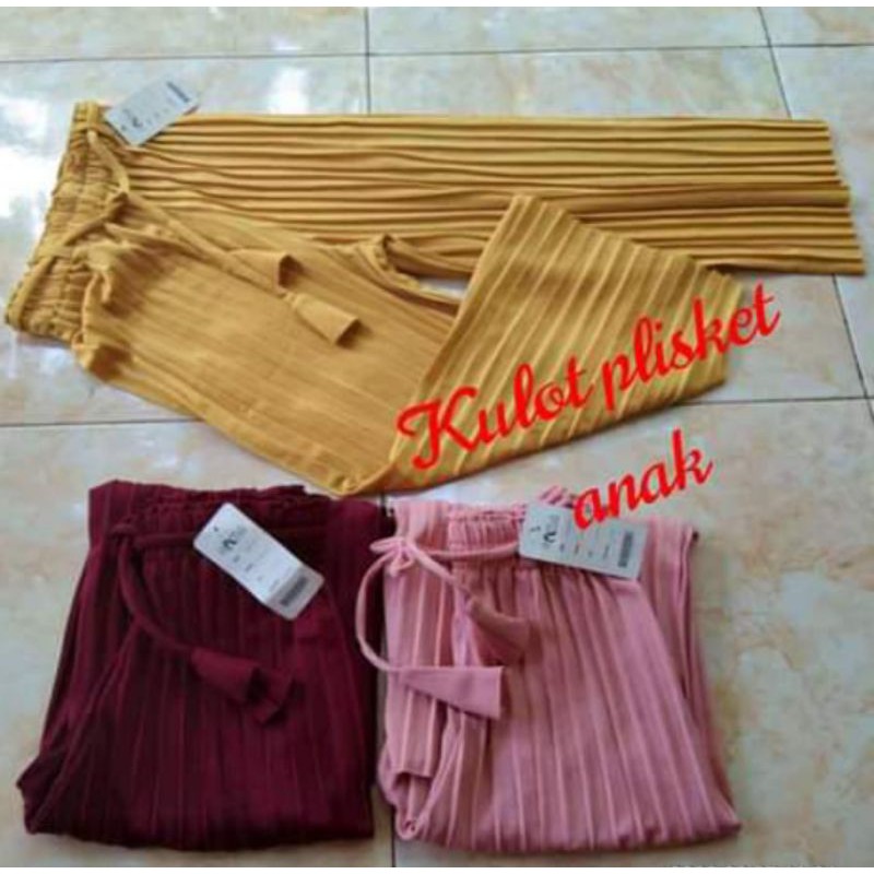 celana kulot import anak tanggung //celana kulot plisket premium