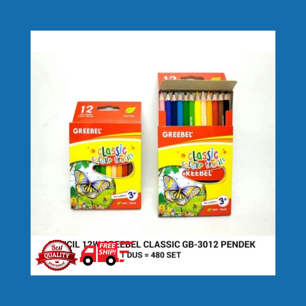 

PENSIL GREEBEL 12 WARNA PENDEK 3012