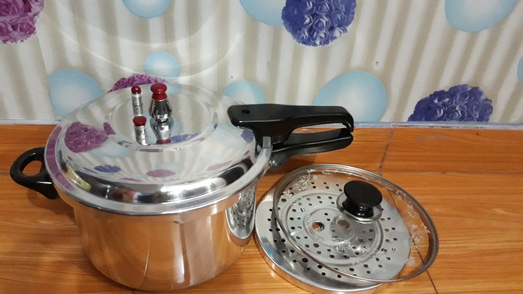 Panci Presto 8 Liter Panci Kukus 3 In 1 Alat Pelunak Duri Multifungsi Bonus Tutup Kaca