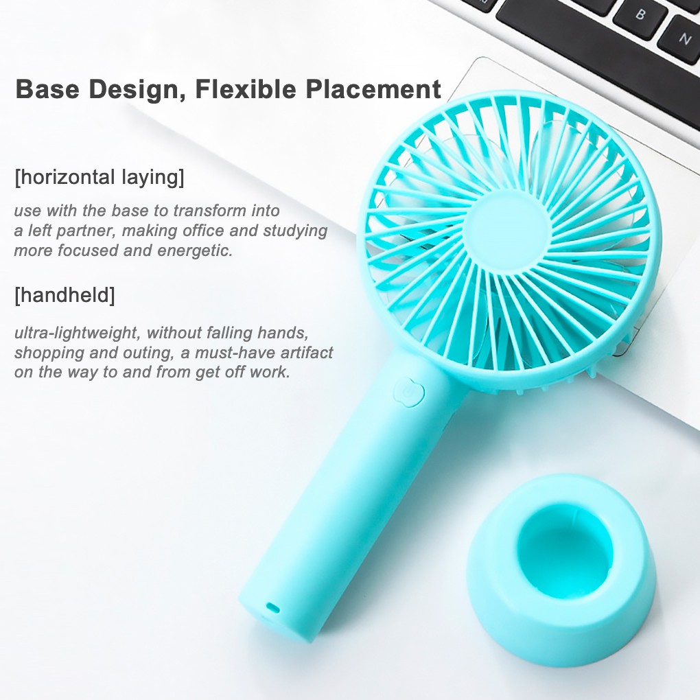 BENCO BELI 2 EXTRA 10% OFF Kipas Mini Angin Portable USB Fan 3-Speed Adjustable Handheld for Travel Office Room Household