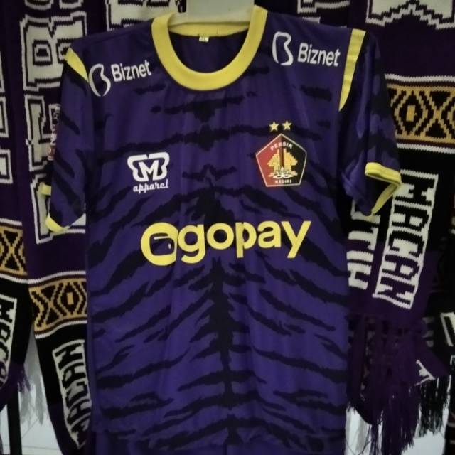 Setelan jersey anak persik kediri ungu 2019
