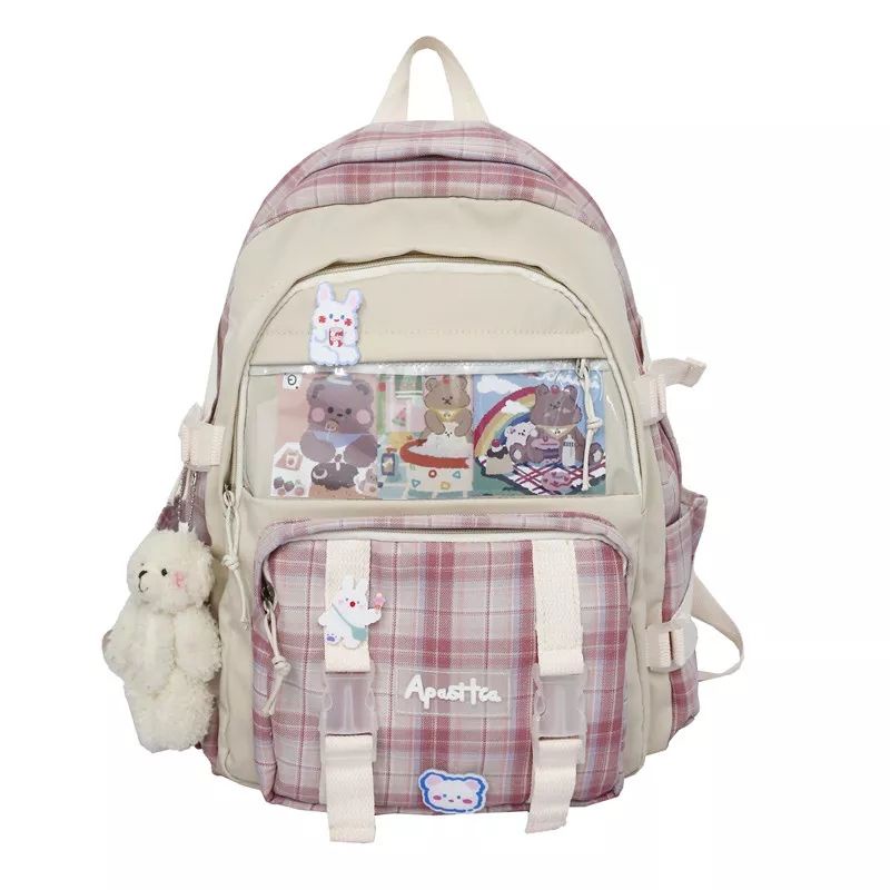 Tas Cewek Ransel Tas Punggung Sekolah Anak Perempuan Casual  Ransel Laptop Wanita Terbaru Backpak Import Ransel Krakter