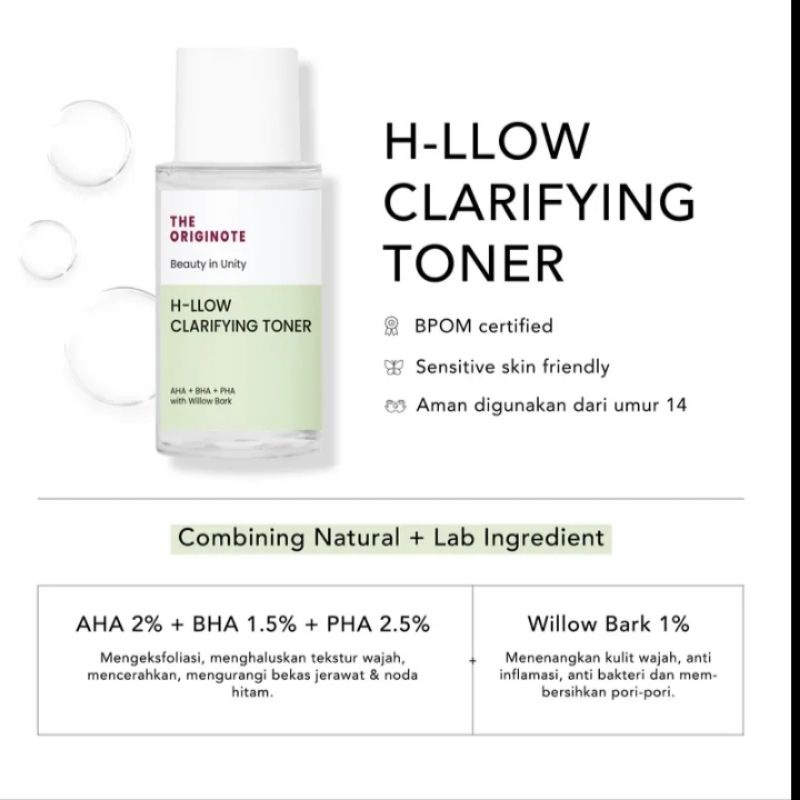 (READY) The Originote H-LLOW Clarifying Toner 80ml