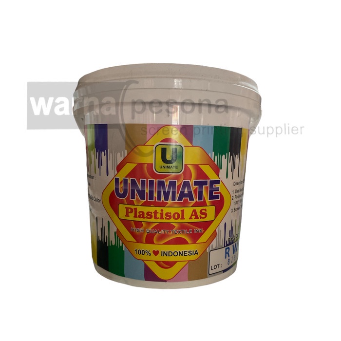 

Bagus Cat Tinta Pasta Sablon Plastisol Unimate R White 1 Kg Murah