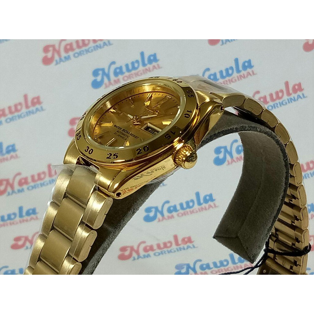 Seiko 5 Ladies SYMG44K1 Automatic Gold Coating Bracelet | Jam Wanita SYMG44