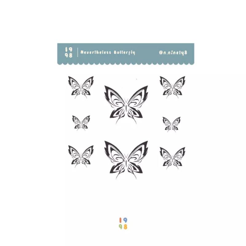 Sticker sheet 'Nevertheless Butterfly' by n.ninety8
