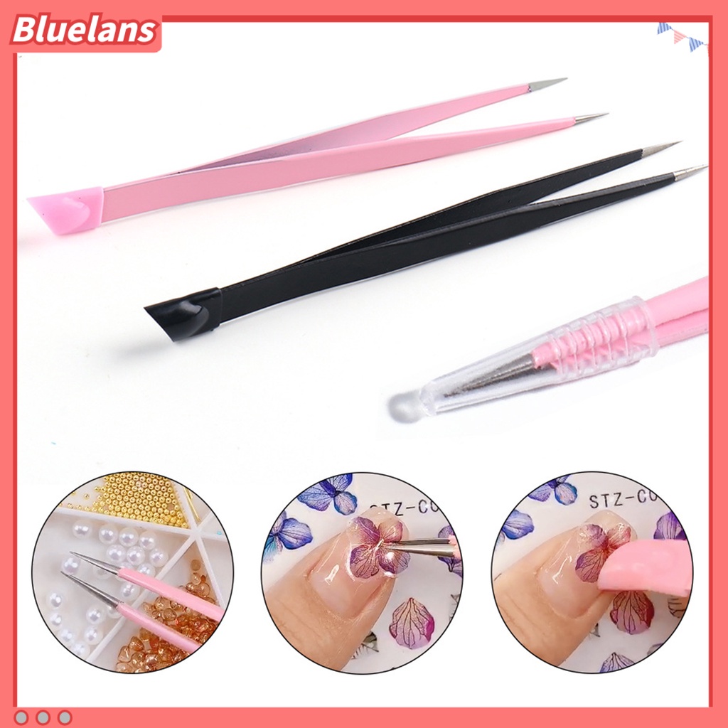Bluelans Pinset Kuku Kepala Ganda Bahan Stainless Steel Multifungsi Dapat Dilepas Untuk Rumah