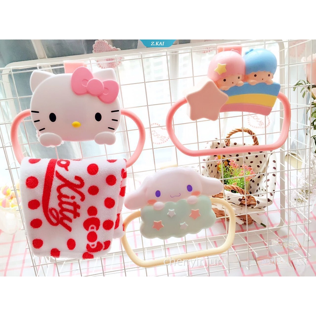 Rak Kait Penyimpanan Handuk Desain Kartun Hello Kitty Sanrio Untuk Kamar Mandi