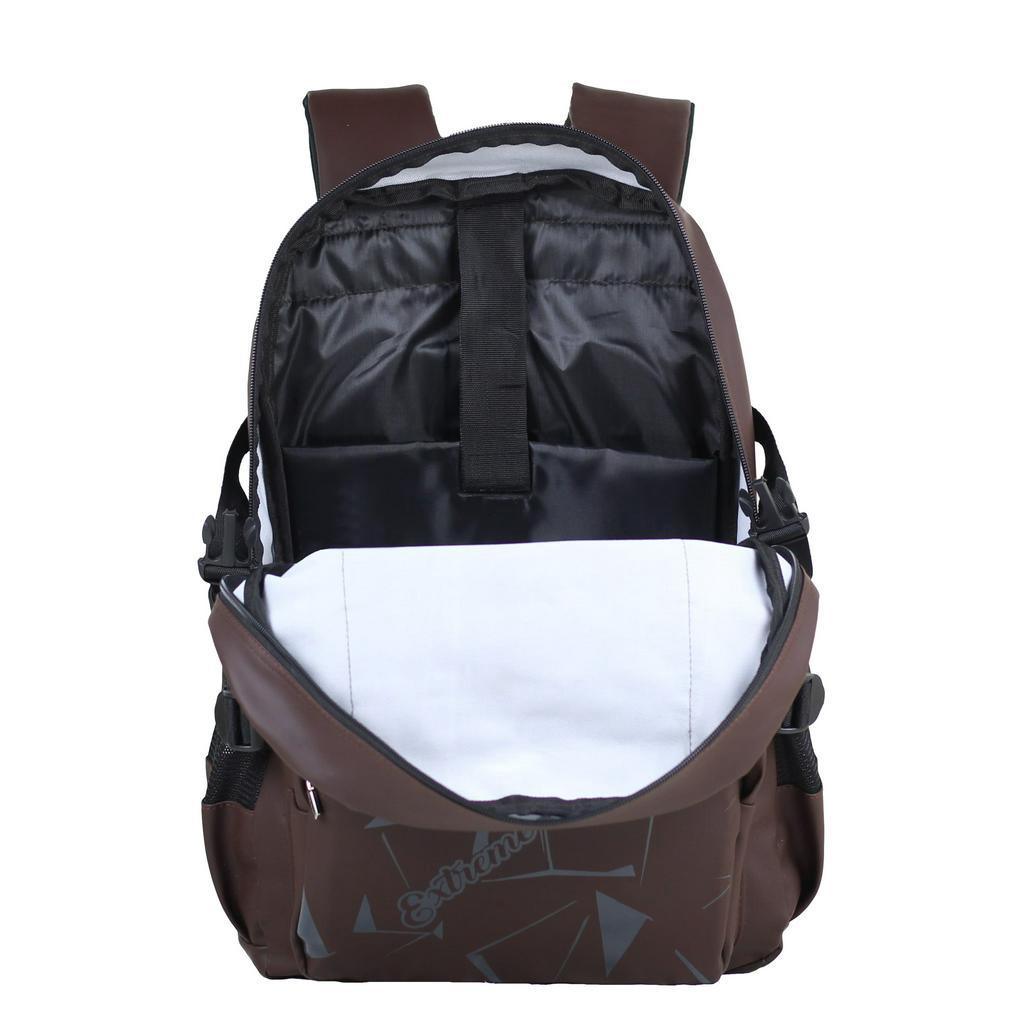 Tas Ransel Extreme SMP SMA Kuliah Model Distro Terbaru Waterproof Water Resistant Tahan Air Outdoor Warna Coklat Backpack SMP SMA Kuliah Premium Bahan Import Terbaru Mat Laptop Bonus Raincover Tas Laptop In Kuat Beban Berat