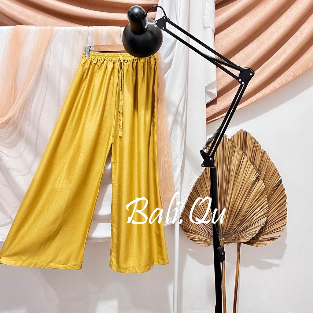 Celana Kulot Panjang Polos Jumbo Bali Qu-GOLD