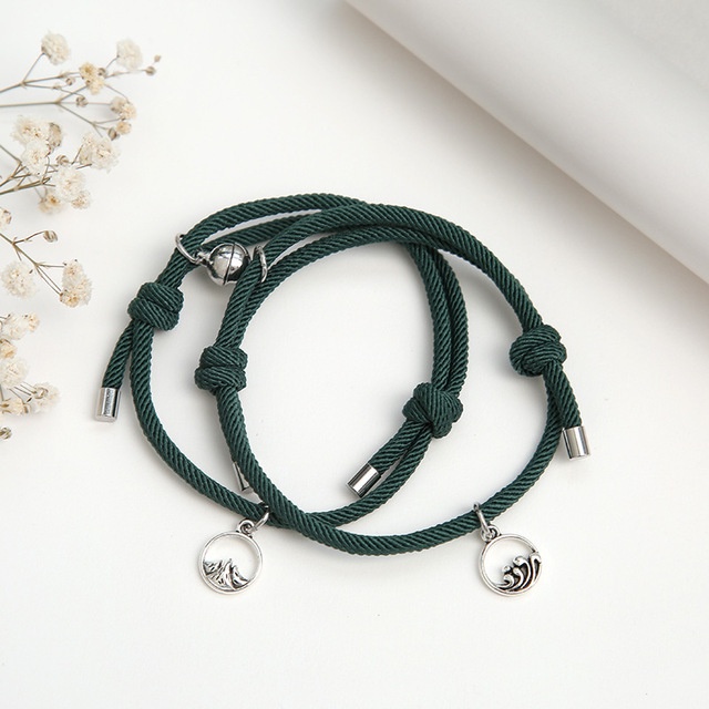 Gelang Couple Tali Isi 2 Magnet Attract Persahabatan Tangan Wanita Bracelet