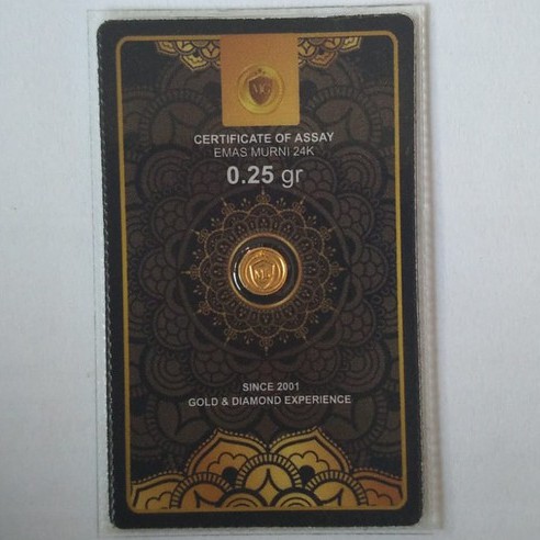Mini Gold 0,25 Gram Logam Mulia Emas 24K