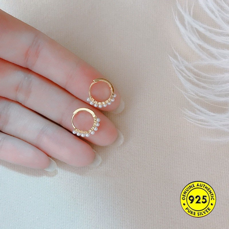 Anting Tusuk Sterling Silver 925 Dengan Mutiara Untuk Wanita