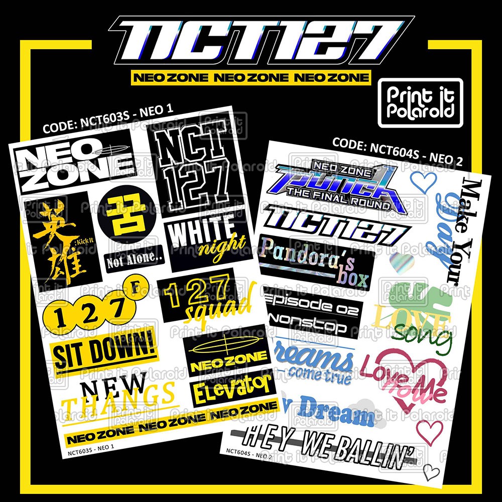  STIKER  NCT  127 NEOZONE casing hp  laptop buku diy sticker 