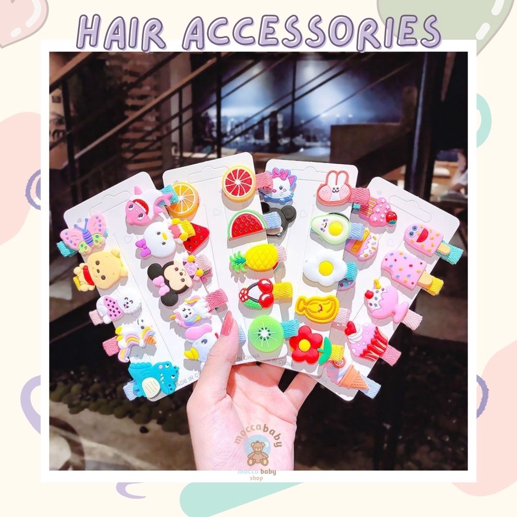 MBSS -  JEPIT TK MOSHI 10PCS Jepit Rambut Anak / Jepitan Rambut Anak Motif Karakter Kartun