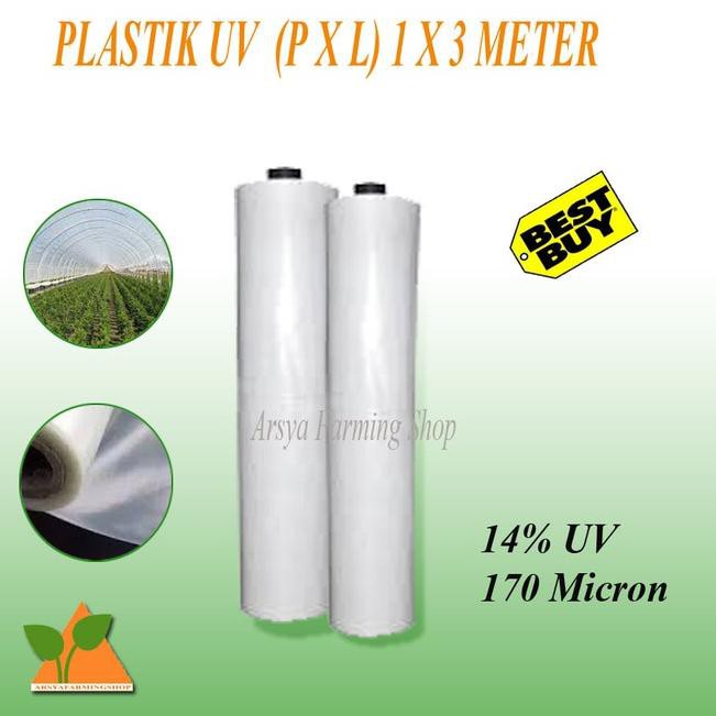 98I Plastik UV Untuk Atap Green House Lebar 3 Meter Harga Per Meter 89A (Grosir)