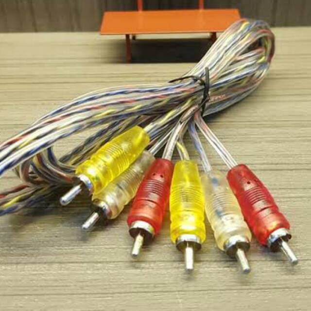 Kabel RCA 3 jalur - kabel aux 3 in 3 - kabel konektor DVD ke TV