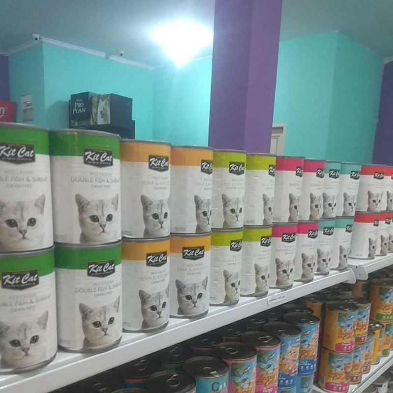 Kit Cat Kaleng 400gram paket 1 dus isi 24 x 400 gr Makanan Kucing Grain Free