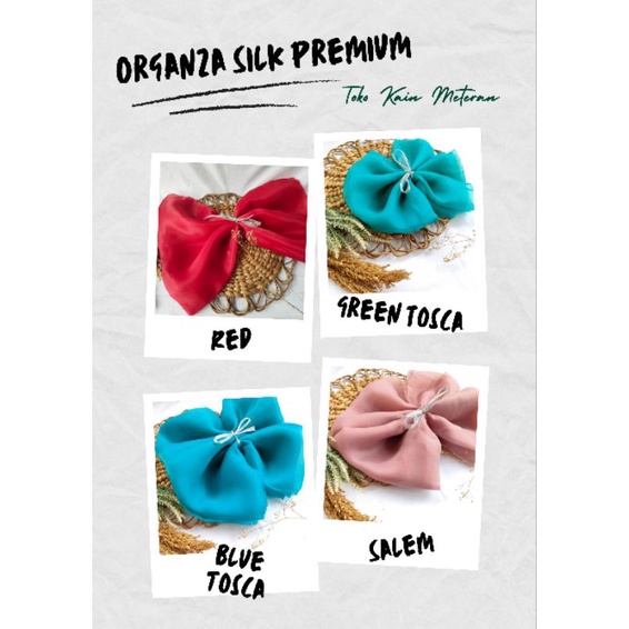 Kain Organza Polos / Organza Premium Silk Glowing / Bahan Organza Grade A