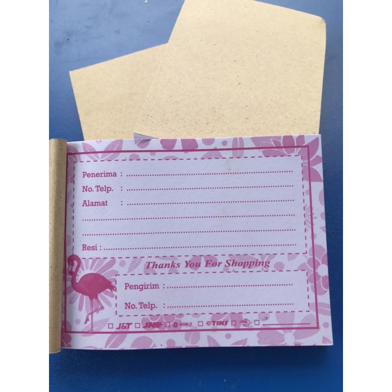

lebel pengiriman motif flaminggo