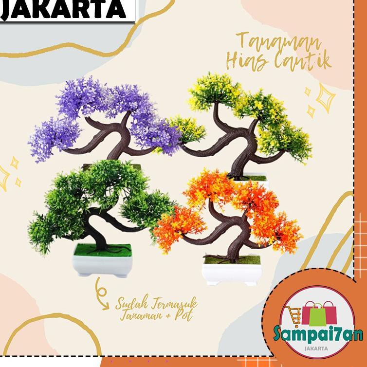 Readystock TMQHE Tanaman Bunga Plastik Dekorasi Rumah Tanaman Hias Grosir Import / COD / PBP05 34 Re