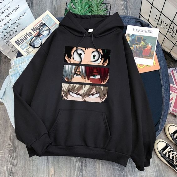 MYSTIQUE.ID-HOODIE ANIME MIDORI,TODOROKI,BAKUGO LUCU DAN AESTHETIC