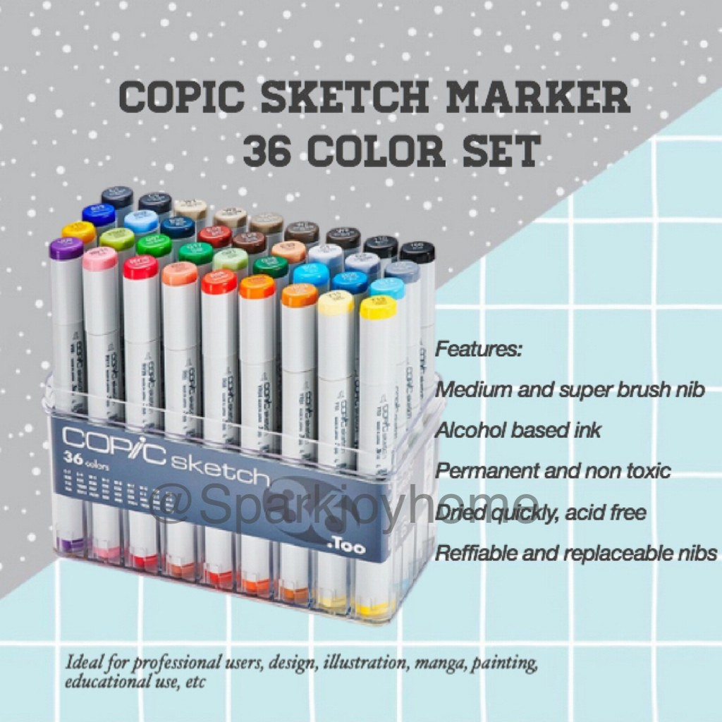 

Copic Sketch Marker Set 36 Basic Colour Spidol Gambar Mewarnai Menggambar Sketsa Art Ilustrasi Manga
