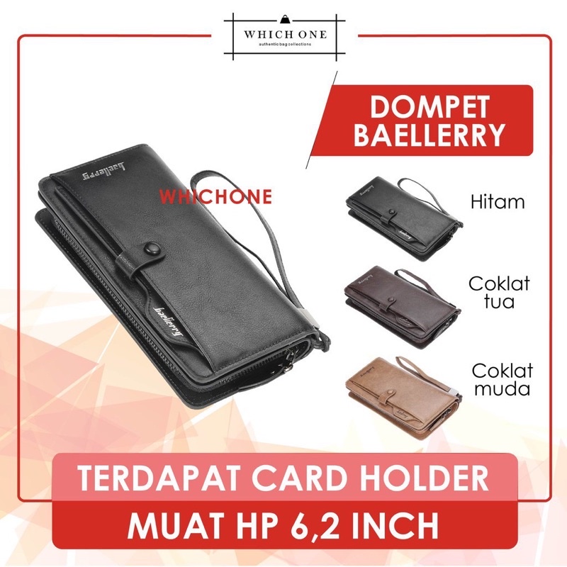 TAS SELEMPANG HANDBAG PRIA TERMURAH /    [BISA COD] Dompet Baellerry Panjang Ori Impor Hitam Coklat