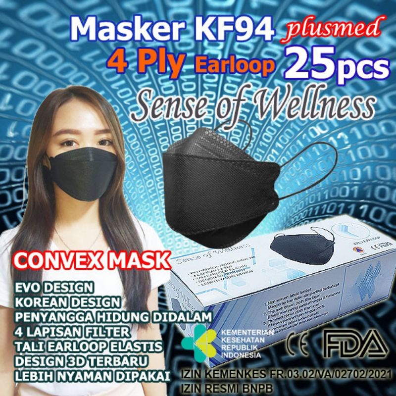 MASKER KF94 SENSE OF WELLNESS SATU BOX ISI 25 PCS