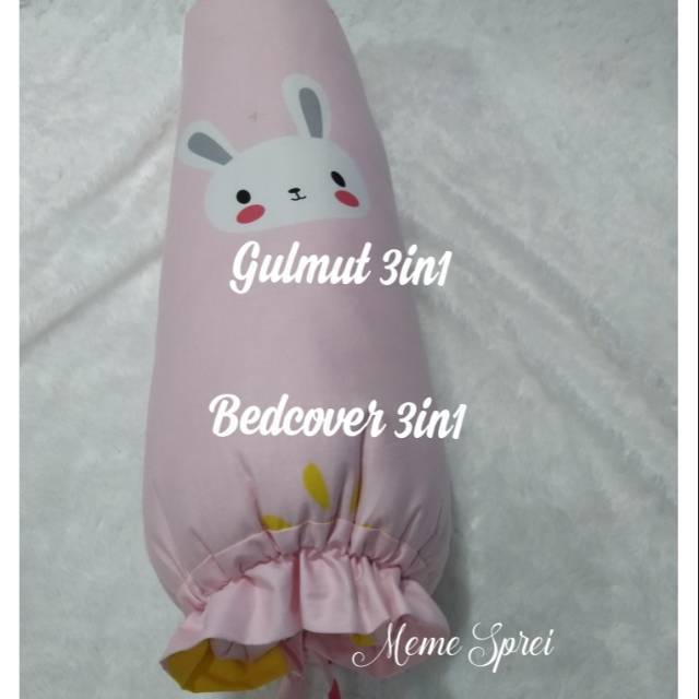 Bedcover 3in1. Inovasi keren Selimut Gulmut/Balmut Meme Sprei