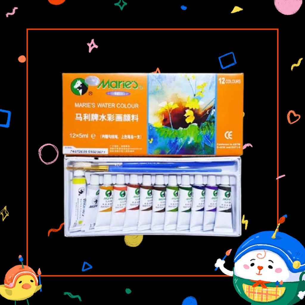 

Watercolor Maries isi 12 warna