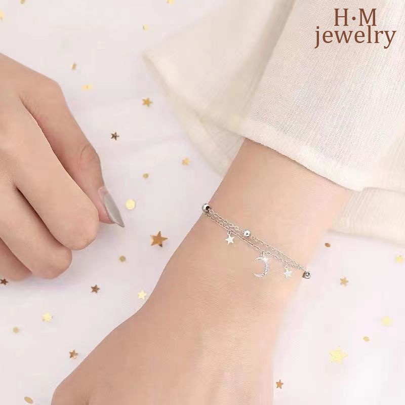 Gelang Lapis Ganda Bahan S925 Silver