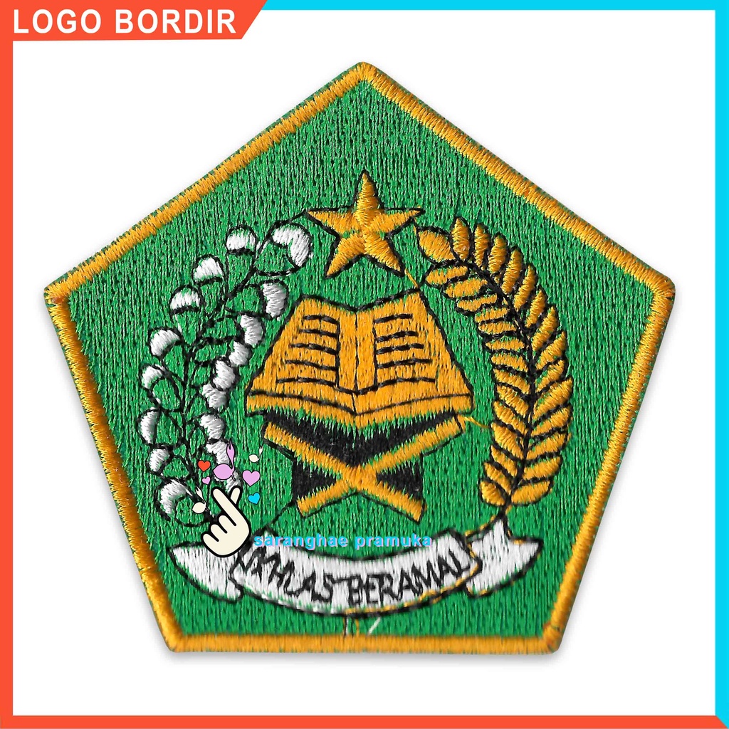 Bedge BET Ikhlas Iklas Beramal Kementrian Agama  Logo Bordir Emblem  Patch Patches