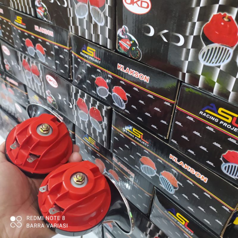 BEST SELLER OKD KLAKSON KEONG DOBLE ISI DUA, SATU SUARA bisa untuk motor dan mobil 12v suara ngeBASS