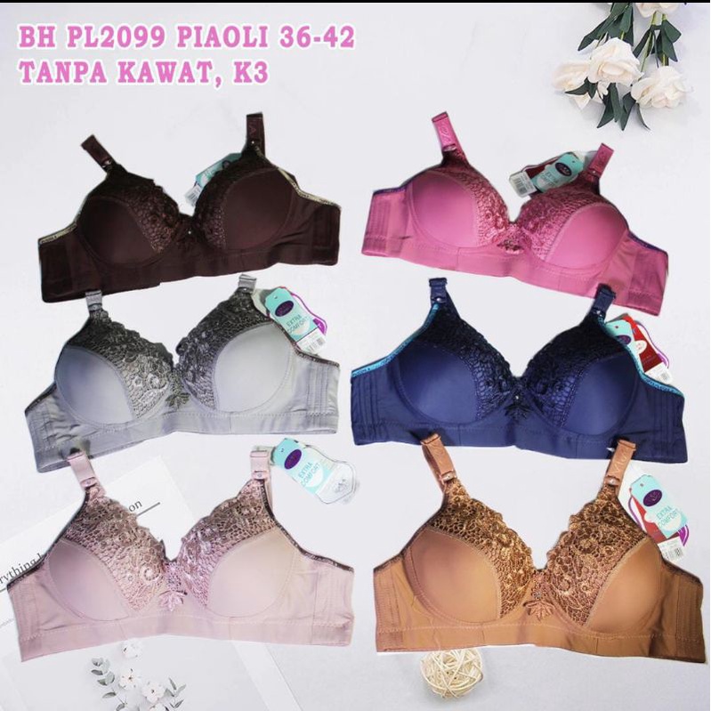Bra Piaoli wanita dewasa || Bra Piaoli  brokat || Bra wanita Import || Bra Piaoli Busa tanpa kawat |